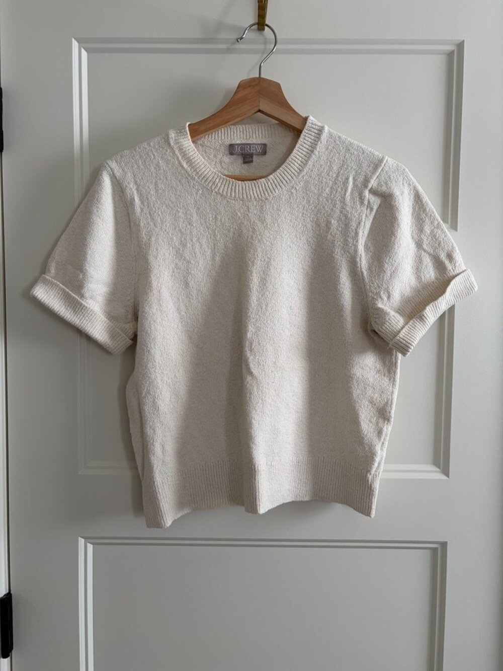 J. Crew Cream Cropped Sweater